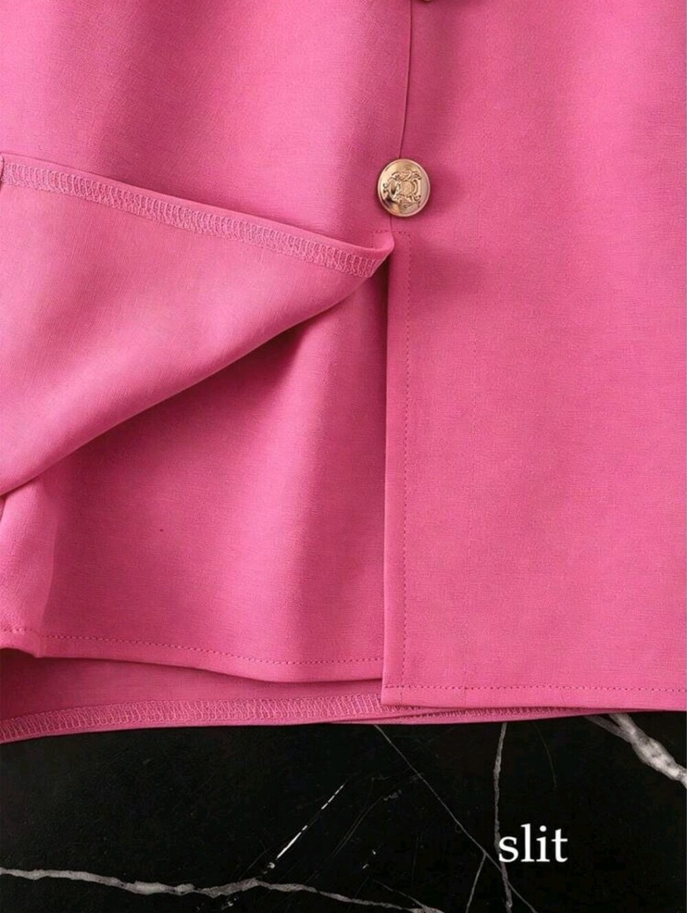 Franclia Metal Button Design Split Hem Skorts - Picture 4 of 4